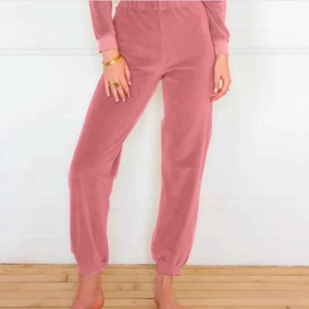 Suzie Kondi slim track pants salmon size small